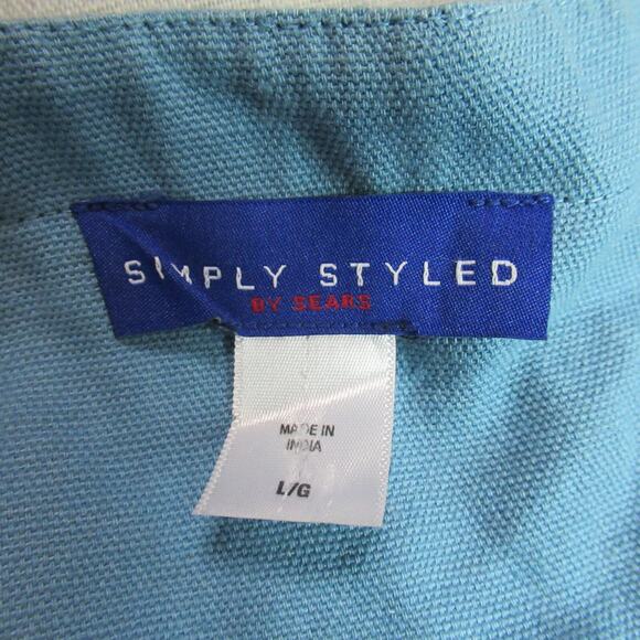 Vintage Simply Styled Sears Jacket Womens Large Blue Textured Hipster Retro Boho - Picture 2 of 10